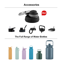Vente en gros Bouteilles d'eau thermos isolées sous vide à double paroi en acier inoxydable et métal avec logo personnalisé