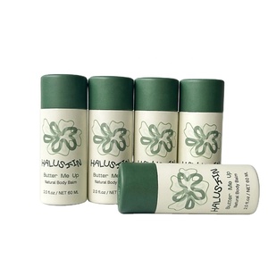 Kunden spezifische runde <span class=keywords><strong>2</strong></span> Unzen Deodorant Papier verpackung Biologisch abbaubare 60 ml Lotion Stick Kraft Karton Zylinder rohr öl beständig - Product Image 1