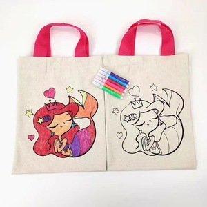 Xinsen Diy Hand Painted Canvas Bag For Children Art Creative Painting Graffiti Drawing <b>Toy</b> - Product Image 2
