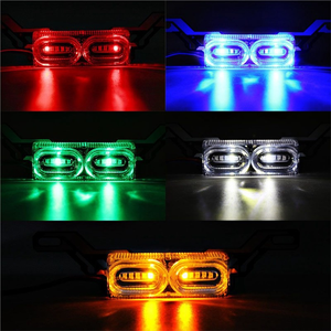 Lámpara <span class=keywords><strong>de</strong></span> freno estroboscópica DRL para motocicleta, luz <span class=keywords><strong>de</strong></span> freno LED Flash, flujo <span class=keywords><strong>de</strong></span> luz RGB colorida para matrícula, luces <span class=keywords><strong>De</strong></span> DC 12V - Product Image 2