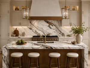 UNION STONE Calacatta Bronze Noir, Losa Grande de Cuarzo Artificial Impreso, Diseño Moderno Ecológico para Cocina, Pared, Baño, Comedor - Product Image 3