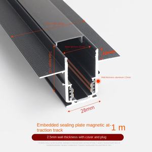Système d'éclairage sur rail LED moderne 48V DIY Rail encastré au plafond avec puce Cob pour une utilisation en intérieur en résidence - Product Image 3