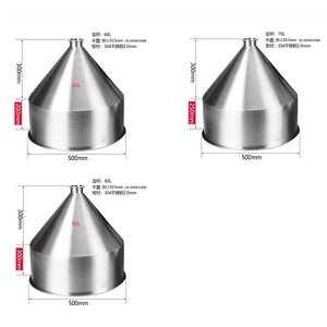 Dày 304 Cấp Thực Phẩm Thép Không Gỉ Đường Kính Lớn Phễu Dán Làm Đầy Chất Lỏng Máy Máy Móc Thực Phẩm Phễu Tùy Biến - Product Image 4