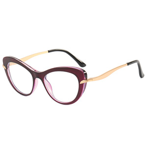 Gafas con montura Cat Eye TR90 anti luz azul 1903 para mujer, tamaño mediano, lentes AC, puente nasal estándar - Product Image 3