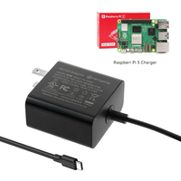 UL FCC CE GS SAA UKCA Certificats 5.1V 5A 27W EU US UK AU Plug Adaptateur secteur USB-C PD Chargeur pour Raspberry Pi 5