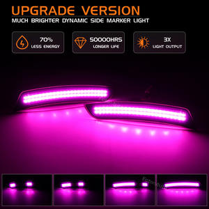 Luz LED Dinámica de Marcador Lateral para Chevrolet, para Chevy Camaro 2016 en Adelante, Luz Trasera Dinámica de Parachoques con Efecto <span class=keywords><strong>Barbie</strong></span>, Intermitente - Product Image 2