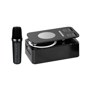 Altavoz Recargable 2 en 1 con Soporte, Rotación de 360 Grados, Iluminación LED, Batería de 1200 mAh, <span class=keywords><strong>Bocina</strong></span> de 5 W y Micrófono - Product Image 1