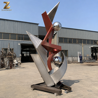 Escultura de Engranajes de Estilo Industrial, Instalación de Arte Geométrico de Acero Inoxidable para Exteriores, para Campus Corporativos, Oficinas, Parques, Plazas Públicas