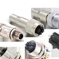 Connecteur industriel IP67 M12, code A B D, 3 4 5 6 8 10 12 17 broches avec câble, connecteur circulaire étanche