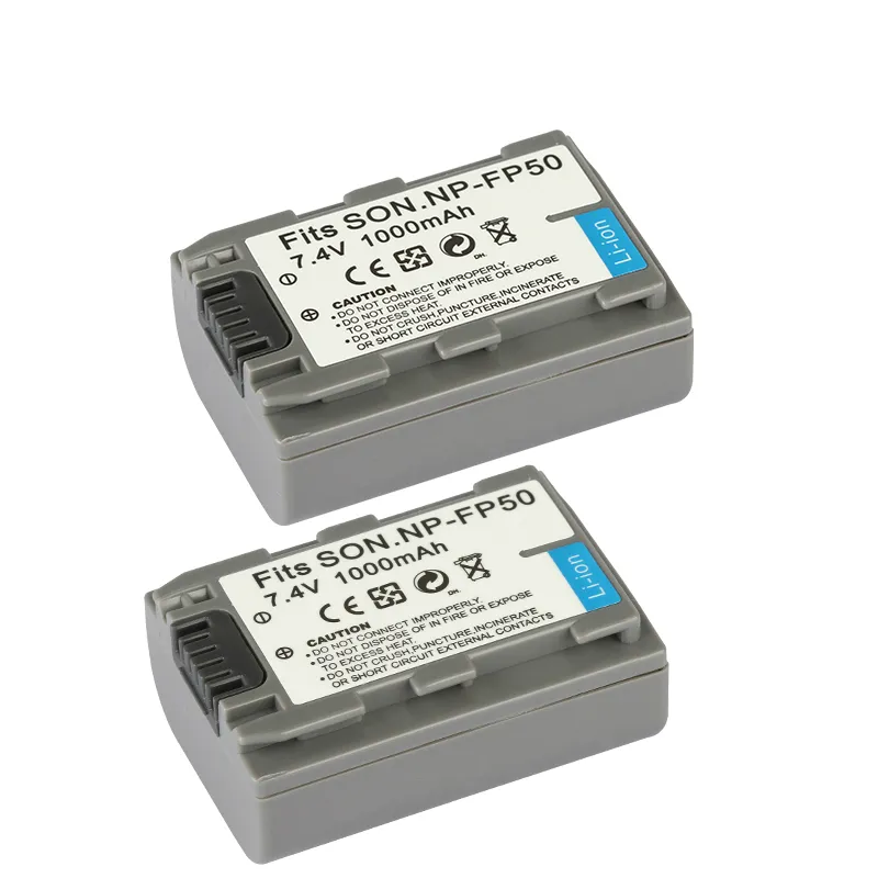 Batería NP FP50 para Sony 40 43E 65 85 94E 96, batería de 1000mAh para Sony 40 43E 65 85 94E 96, NPFP50, FP60, FP70, FP71, de Mah