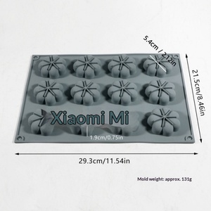 Moule à gâteau en silicone de qualité alimentaire en forme de pétale de citrouille, moule à dessert français pour mousse et gelée, emballé individuellement - Product Image 4
