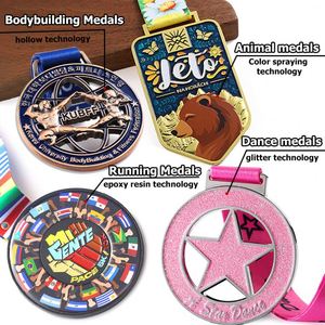 Souvenirs, médailles de récompense avec logo en relief, détails de haute qualité, médailles sportives en alliage de zinc, médailles de taekwondo personnalisées en or avec ruban - Product Image 4