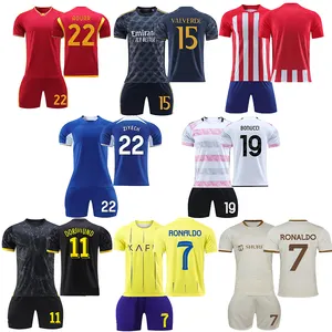 批发经典球队足球服套装廉价足球服制造商空白无品牌足球服现货