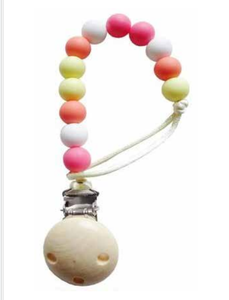 <span class=keywords><strong>Amazon</strong></span> Offre Spéciale Rond de Haute Qualité Bébé En Bois Attache-Tétine En Silicone - Product Image 3