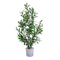 Vente en gros de petites plantes artificielles en pot, nouveaux oliviers pour la décoration intérieure et extérieure, plantes en pot denses