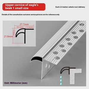 Bec d'aigle en alliage d'aluminium Gouttière de déviation d'eau Peinture en pierre revêtue d'eau Accessoires pour carreaux de gouttière de <span class=keywords><strong>sable</strong></span> - Product Image 6