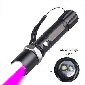 Torcia LED in Lega di Alluminio con Doppia Sorgente Luminosa, Luce Bianca e Nera, UV 395nm, Luce Nera per Rilevamento di Scorpioni - Product Image 5