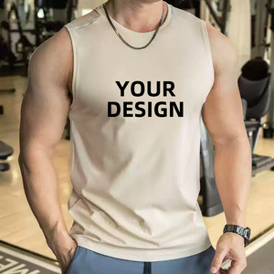 2024 новая тренировочная майка красочный 100% полиэстер быстросохнущая пустая мужская майка с логотипом под заказ - Product Image 3