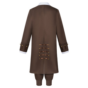 Medieval Vintage Brown Coat Jack Sparrow Cosplay Costume Unisex Halloween Renaissance Pirate <b>Gothic</b> Steampunk <b>Jacket</b> Dresses TV - Product Image 6