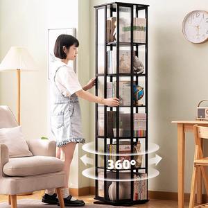 ชั้นวางหนังสือไม้ไผ่หมุนได้ ชั้นวางของในห้องนั่งเล่นขนาดเล็ก พร้อมไฟในตัว ดีไซน์หรูหรา สำหรับ<span class=keywords><strong>หนังสือ</strong></span>ภาพเด็ก ปรับแต่งได้ - Product Image 4