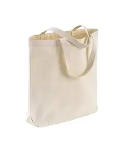 KAISEN Custom Printed Recycle Plain Organic Cotton Canvas Tote Bag Bulk Large Reusable Canvas Cotton Shopping Bag With Logo