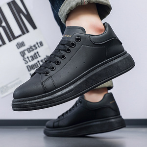 New Men's Solid White <b>Sneakers</b> Spring Thick-soled Lightweight Anti-slip Height-increasing Casual Couple's <b>Sneakers</b> Students 2025 - Product Image 2