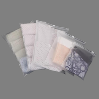 Sacs Transparents Personnalisés à Fermeture Éclair Coulissante en EVA Givré, Emballage Plastique PE Écologique Thermoscellable, 1 MOQ