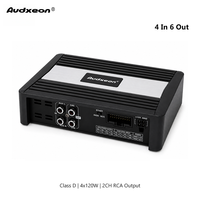 Amplificateur DSP de classe D pour voiture, 4 entrées 6 sorties, 4x120W avec processeur DSP 6 canaux, système audio 12V pour caissons de basses