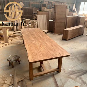 Table à manger en bois massif KSL Live Edge pour <span class=keywords><strong>restaurant</strong></span> et hôtel boutique, fabricant de meubles rustiques de luxe en noyer massif - Product Image 1