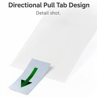 Rouleau de film PET transparent avec languette de déroulement, haute clarté, application facile, sans poussière, protection isolante, personnalisable OEM