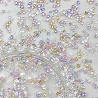 Mini décorations pour ongles en zircon, revêtement Aurora, super brillant, transparent, formes mélangées, petits accessoires pour ongles