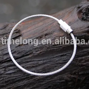 Herramienta de diseño creativo para deportes al aire libre, anillo de acero inoxidable EDC, llavero colgante de alambre rápido, llavero