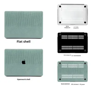 Pour Crocodile cuir <span class=keywords><strong>MacBook</strong></span> Air <span class=keywords><strong>13</strong></span> M1 étui <span class=keywords><strong>coque</strong></span> rigide étui pour ordinateur portable barre tactile couverture rigide en plastique pour <span class=keywords><strong>Macbook</strong></span> <span class=keywords><strong>Pro</strong></span> tablette couvre - Product Image 1
