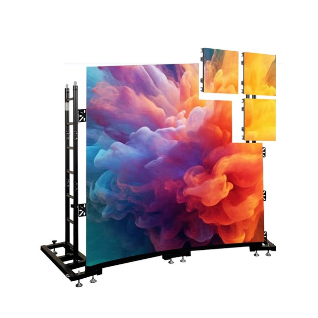 Raybo Indoor HD Creative Led Wall Panel High Resolution Brightness Movable Curved Video Wall Forum Rental LED Display Screen
