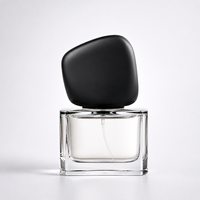 Capsules de parfum en zamac de luxe de forme irrégulière, capsules de parfum carrées en pierre personnalisées, compatibles avec les flacons de parfum en verre de 50 à 100 ml FEA15
