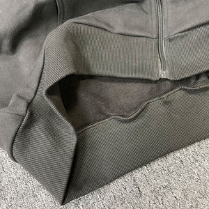 Sudadera con Capucha Vintage Personalizada de Gran Tamaño con Cremallera Reforzada y Bordado de Parches Resistentes - Product Image 4