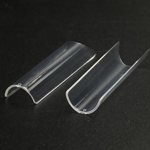 Cubierta acrílica francesa para <span class=keywords><strong>uñas</strong></span>, Punta curva Xxl C, recta, transparente, larga, cónica, cuadrada, transparente, 500 Uds. - Product Image 4