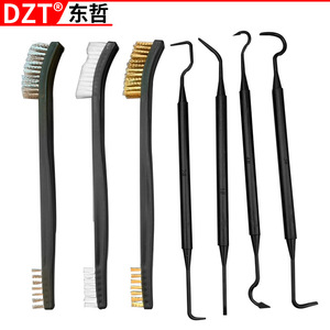 Dzt Wire Brush Set 3pc Steel Copper Stainless Steel Bristle Cleaning <b>Tool</b> For Hardware Maintenance - Product Image 1