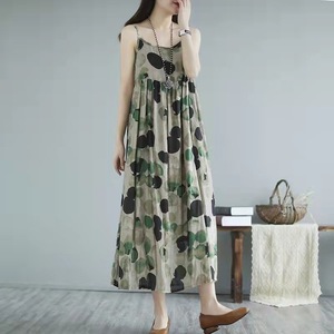 Mujeres Loose Fit Casual Summer V Neck Bohemianv Round Dot Pattern Maxi Vestidos largos Trendy Chic <span class=keywords><strong>Curvy</strong></span> Elegant Outfits - Product Image 4