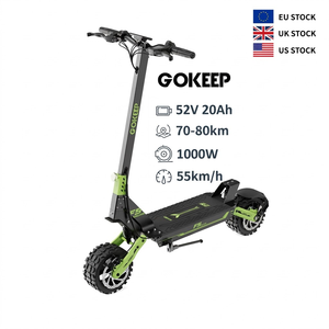 Trottinette électrique EU GOKEEP F5 Heavy Duty, capacité de charge 120 kg, 1000 W, 52 V, 20 Ah, double suspension, pliable, pour aventures hors route - Product Image 1