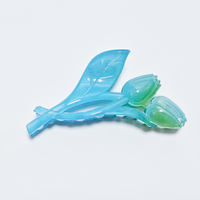 Pince à cheveux en acétate translucide effet ombré motif requin, grande pince à mâchoires pour femme, accessoires capillaires de haute qualité pour le printemps