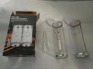 Thép không gỉ ống tròn xi lanh giỏ nướng lưới cán Nướng Giỏ - Product Image 3