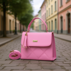 Bolso Bandolera Freda para Mujer, Rosa, PU, Estilo Vintage, Asa Única, Cierre de Cremallera, 19x15x7cm, Diseño de Dibujos Animados, Todas las Temporadas - Product Image 2