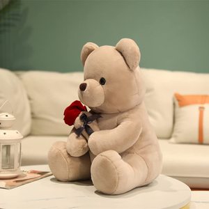 Usine Directe Jolie Peluche Ours en Peluche Rose Jouet Cadeau pour Anniversaires Filles Saint-Valentin Coton PP - Product Image 2