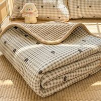 Couette d'hiver moderne et écologique imprimée en coton lavé, fine et confortable, pour la maison et l'hôtel, taille King