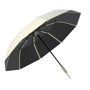 Parapluie d'affaires pliable automatique 3 volets, noir, imperméable et résistant au vent, personnalisable, avec protection solaire, cadeau d'entreprise - Product Image 6