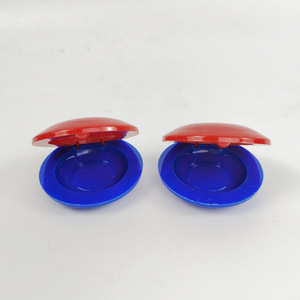 Castañuelas rojas y azules, instrumento musical para niños, para actuaciones en guarderías, material didáctico, juguete de percusión Orff - Product Image 2