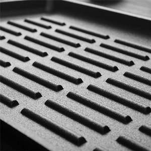 Voorgekruide gietijzeren vierkante grillpan met inklapbaar, afneembaar handvat, inductie vierkante pan, buitenkookgerei voor kamperen - Product Image 6