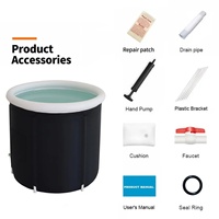 Bar de piscine gonflable plongeant froid seau de bain adulte pliable bain de glace gonflable portable pour usage domestique ou extérieur