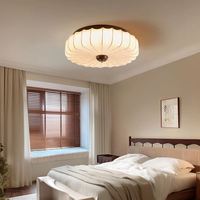 Plafonnier LED carré moderne de style français vintage, design zen en tissu antique, pour salle de thé japonaise, balcon, avec télécommande AC